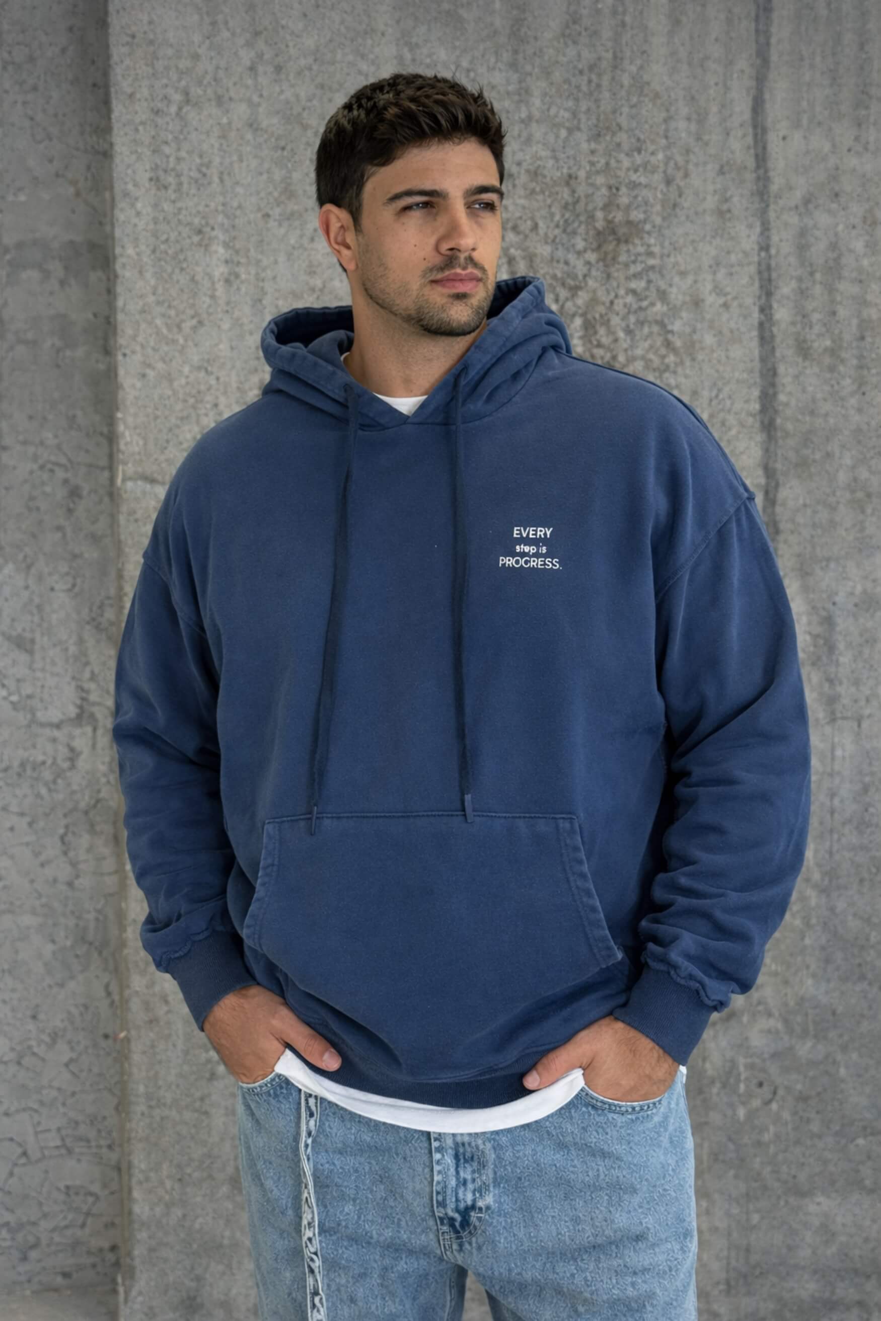 פוטר קפוצ׳ון קלאסי – EVERY STEP (כחול כהה)