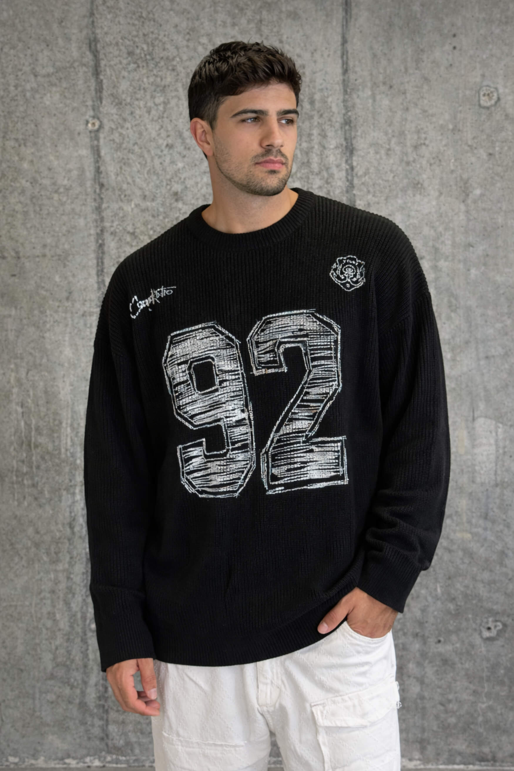 סריג חורפי עם הדפס – NINETY TWO