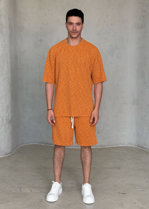 חולצה קצרה אוברסייז - Santinotop ( כתום)