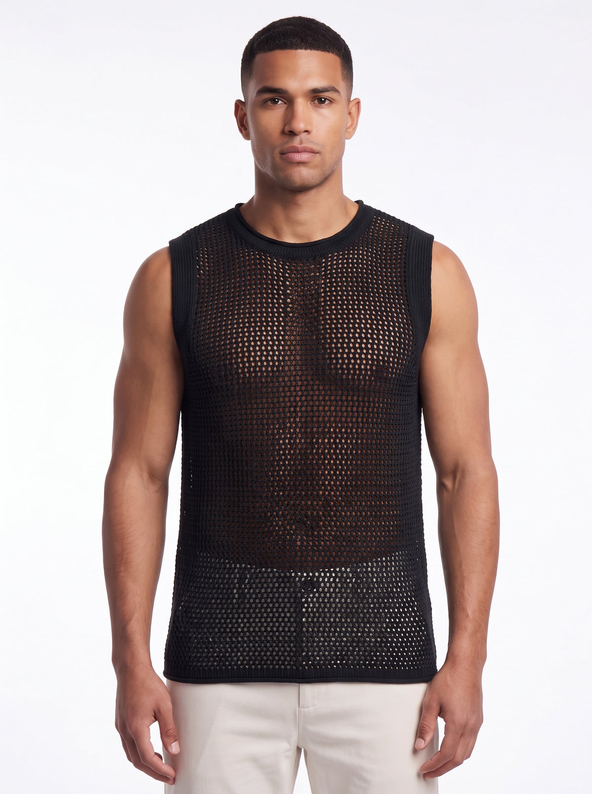 גופיית רשת סריג – AirMesh Tank (שחור) 1
