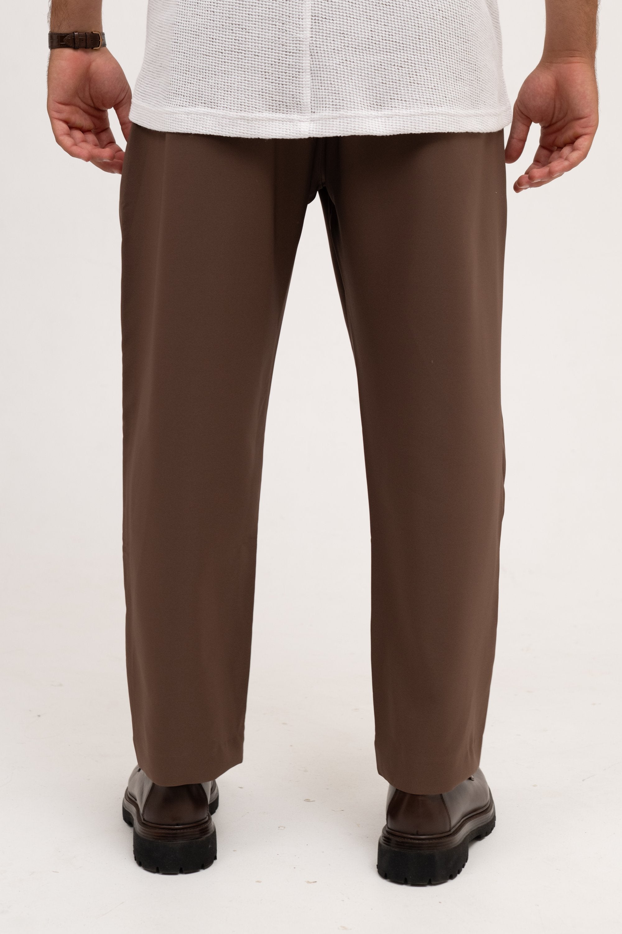מכנס אלגנט עם חגורה – DANTE TROUSER (מוקה)