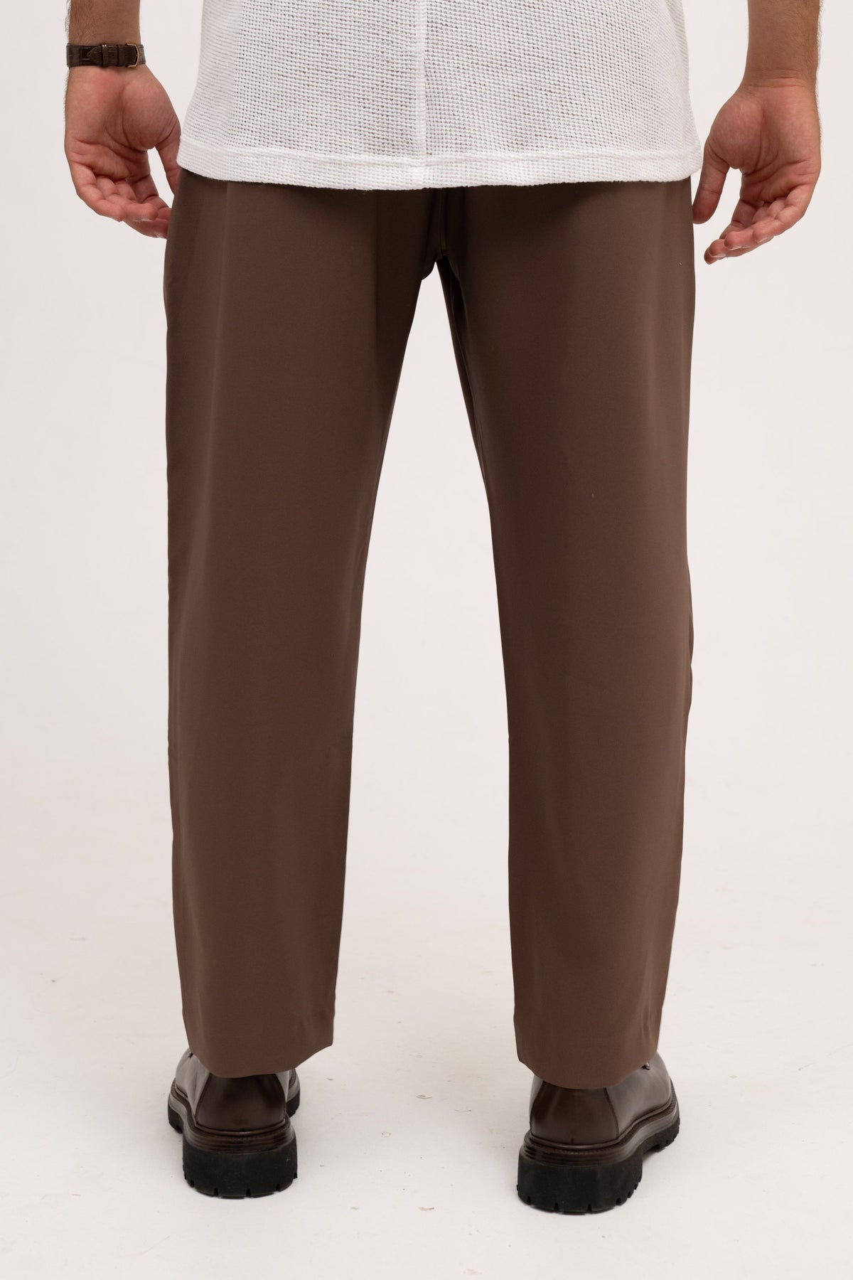 מכנס אלגנט עם חגורה – DANTE TROUSER (מוקה)