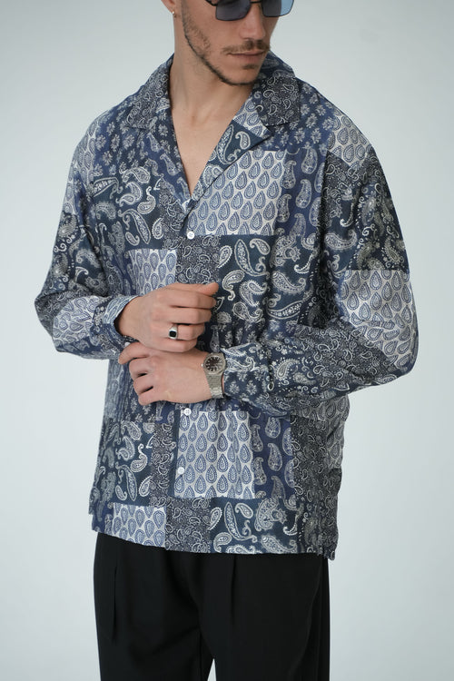 חולצה מכופתרת פייזלי – Paisley Print Shirt