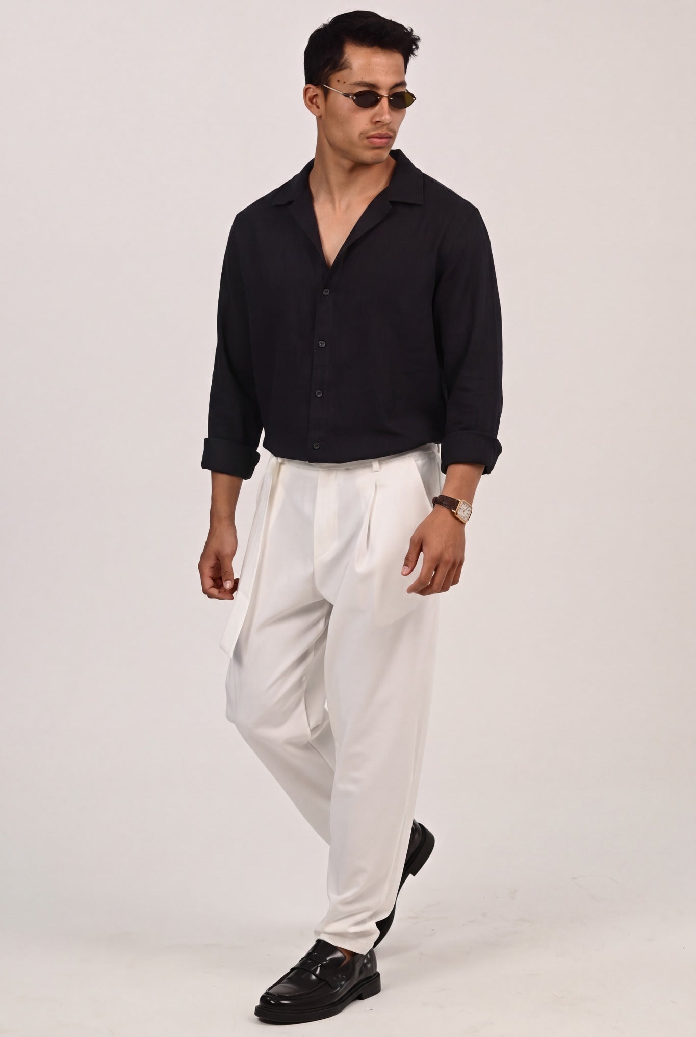 מכופתרת ארוכה – Sunveil Linen (שחור) 5