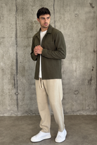 עליונית וואפל קלאסית | Waffle Overshirt (ירוק)