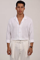מכופתרת ארוכה – Sunveil Linen (לבן) 1