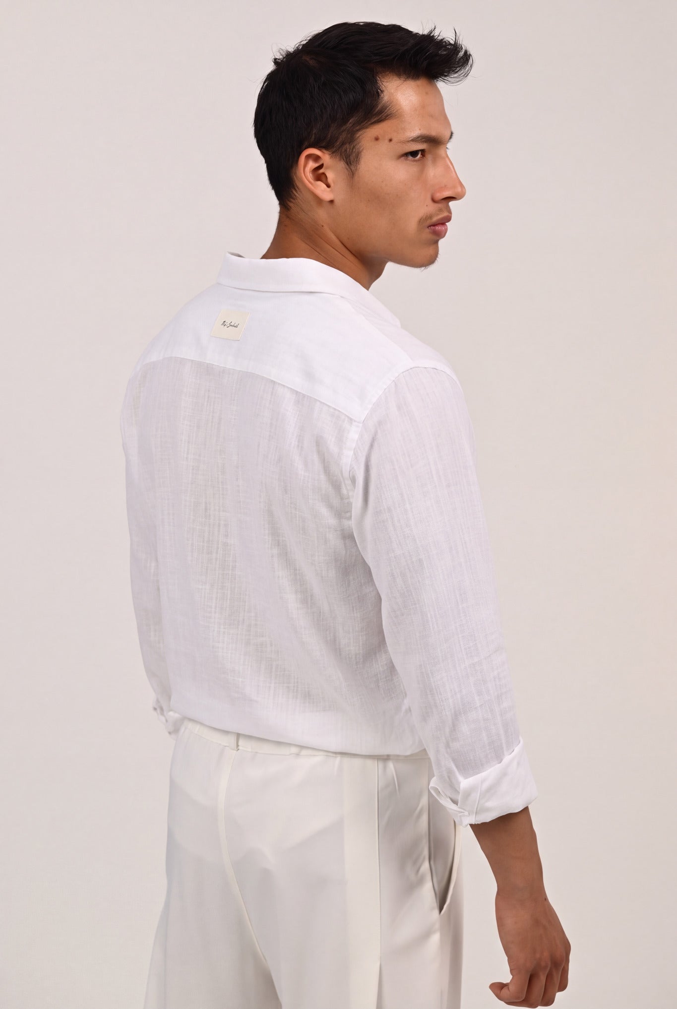 מכופתרת ארוכה – Sunveil Linen (לבן) 2