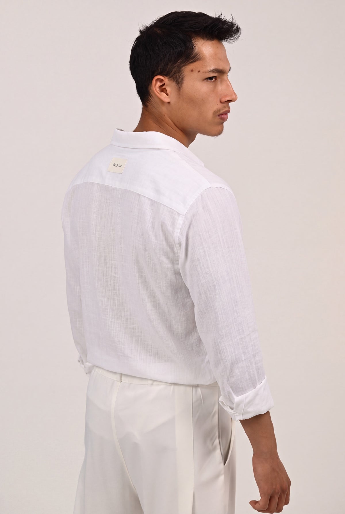 מכופתרת ארוכה – Sunveil Linen (לבן) 2