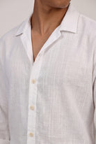 מכופתרת ארוכה – Sunveil Linen (לבן) 3