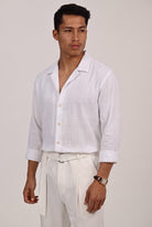מכופתרת ארוכה – Sunveil Linen (לבן) 4