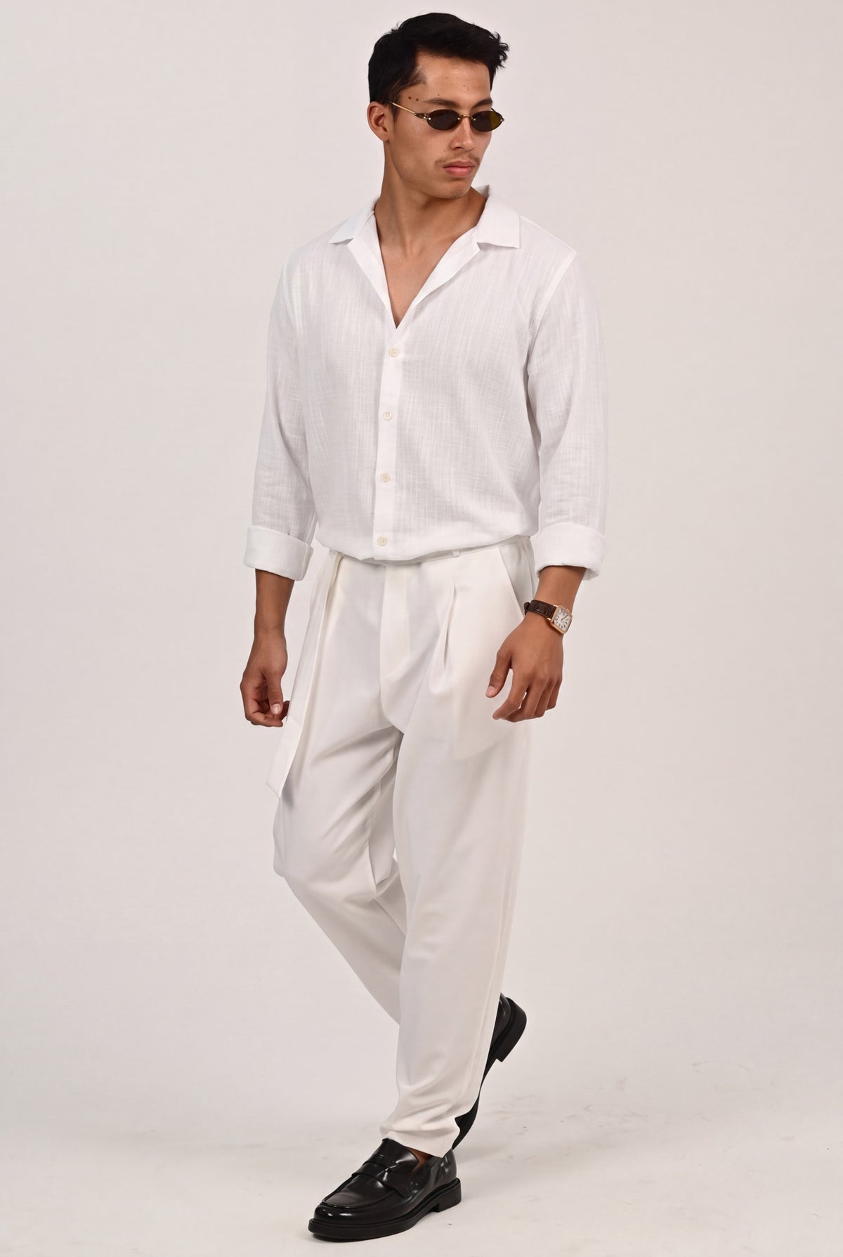 מכופתרת ארוכה – Sunveil Linen (לבן) 5